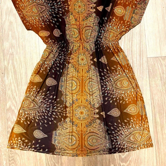 Vibrante Brand Vivid Paisley Wrap Dress One Size - Picture 5 of 6